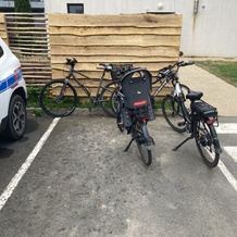 Déjà 4 vélos ce matin à la mairie et du covoiturage !