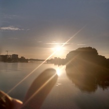 Trop beau le coucher de soleil en revenant de l'Insee de Nantes !