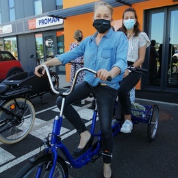 Le tandem 3 roues ! un bon moment de partage entre collègue !