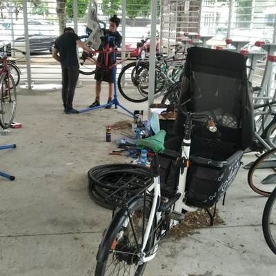 Gravage vélo à l'Hotel de ville de Saint-Nazaire