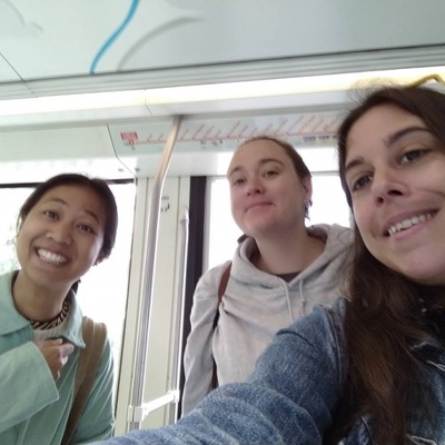 In the tram !