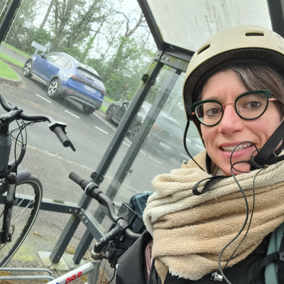 Bien arrivée à vélo !