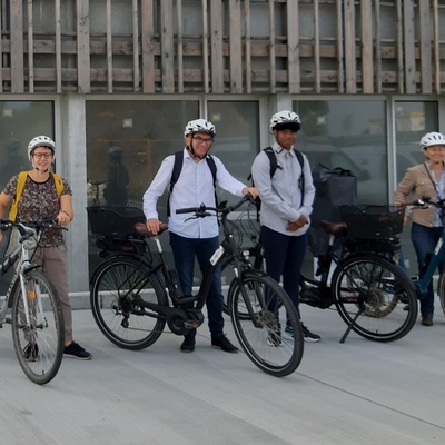 Test de la liaison siège - WIP à vélo
