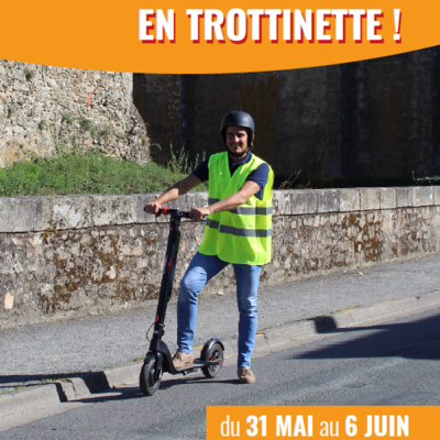 Mickaël en trottinette