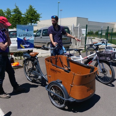 Essai vélo cargo du 31 mai avec l'entreprise Cyclable